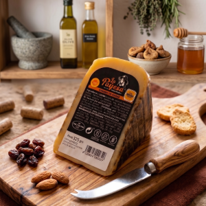 cuña queso curado en cavas la payesa con denominación de origen mahón menorca