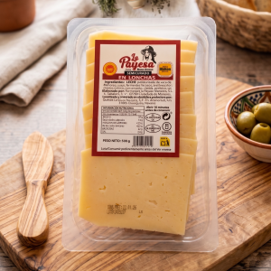 lonchas de queso semicurado pasteurizado 500g la payesa con denominación de origen mahón menorca